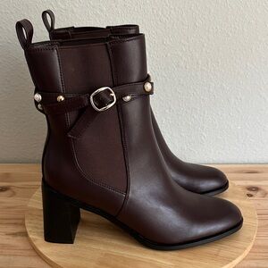 Torgeis Womens Ivy Stacked Heel Booties new 11